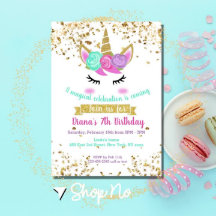 Schattigee eenhoorn gouden glitter meisje magische