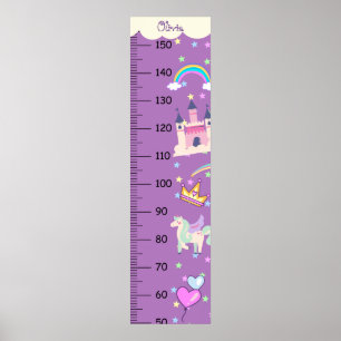 Schattigee Eenhoorn Groeigrafiek Centimeter Poster