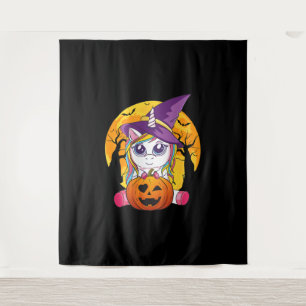 Schattigee eenhoorn halloween heks vrouwen peuter wandkleed