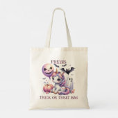 Schattigee Eenhoorn Halloween Trick or treat Tote Bag (Achterkant)