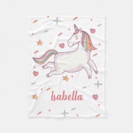 Schattigee Eenhoorn Harten en Sterren Gepersonalis Fleece Deken