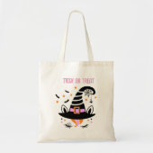 Schattigee eenhoorn heks Pet Halloween Tote Bag (Voorkant)