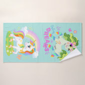 Schattigee eenhoorn illustratie #2 badhanddoek (Badhanddoek)