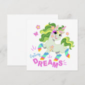 Schattigee eenhoorn illustratie #2 kaart (Voorkant / Achterkant)