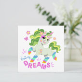 Schattigee eenhoorn illustratie #2 kaart (Staand voorkant)