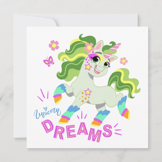 Schattigee eenhoorn illustratie #2 kaart (Voorkant)