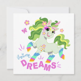 Schattigee eenhoorn illustratie #2 kaart