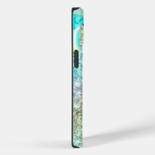 Schattigee eenhoorn iriserende glitter druppels fa Case-Mate iPhone case (Achterkant / Rechts)