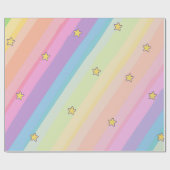 Schattigee Eenhoorn Kat Kids Verjaardagsfeest Cadeaupapier (Vlak)