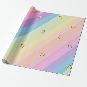 Schattigee Eenhoorn Kat Kids Verjaardagsfeest Cadeaupapier