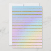 Schattigee eenhoorn kat regenboog meisje verjaarda kaart (Achterkant)