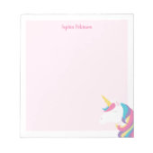 Schattigee Eenhoorn Kinder Gepersonaliseerd Notitieblok (Voorkant)