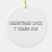 Schattigee Eenhoorn Kinder Gepersonaliseerde Creëe Keramisch Ornament (Achterkant)