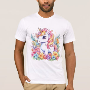 Schattigee eenhoorn koele regenboog positief t-shirt