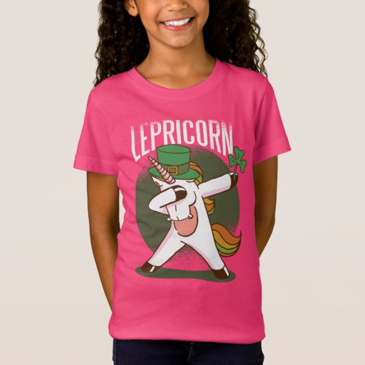 Schattigee Eenhoorn Leprechaun St. Patrick's Day T-shirt (Voorkant)