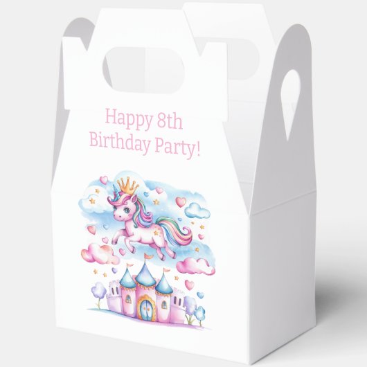 Schattigee Eenhoorn Magisch Kasteelmeisje Verjaard Bedankdoosjes (Open)