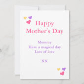 Schattigee Eenhoorn Magische Moederdag Kinderen Kaart (Achterkant)