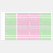 Schattigee eenhoorn magische monogram kleding labels (Vel)