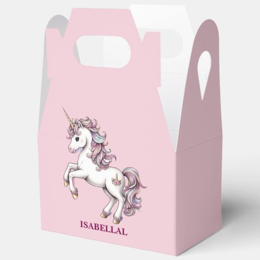 Schattigee Eenhoorn Magische Prinses Girly Verjaar Bedankdoosjes (Open)