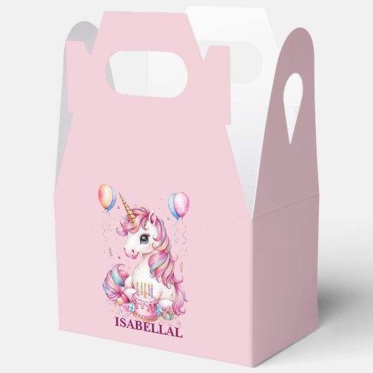 Schattigee Eenhoorn Magische Prinses Girly Verjaar Bedankdoosjes (Open)