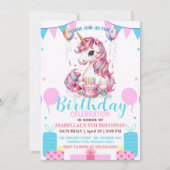 Schattigee Eenhoorn Magische Prinses Girly Verjaar Save The Date (Voorkant)