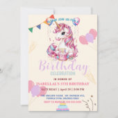 Schattigee Eenhoorn Magische Prinses Girly Verjaar Save The Date (Voorkant)