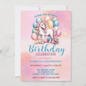 Schattigee Eenhoorn Magische Prinses Girly Verjaar Save The Date (Voorkant)