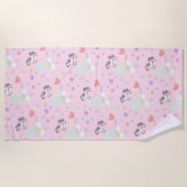 Schattigee Eenhoorn Magische Prinses Girly Verjaar Strandlaken (Voorkant)