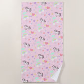 Schattigee Eenhoorn Magische Prinses Girly Verjaar Strandlaken (Voorkant)