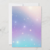 Schattigee eenhoorn meisje verjaardagsuitnodiging kaart (Achterkant)