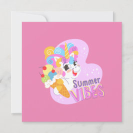 Schattigee eenhoorn met ijsje kaart