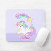 Schattigee Eenhoorn met Kleurrijke Shooting Star C Muismat (Met muis)