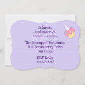 Schattigee Eenhoorn met Kleurrijke Shooting Star V Kaart (Achterkant)