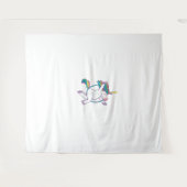 Schattigee eenhoorn op een luchtschip - Magische I Wandkleed (Voorkant (horizontaal))