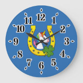 Schattigee Eenhoorn op St Patrick's Day Grote Klok (Voorkant)