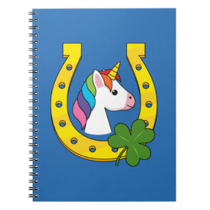 Schattigee Eenhoorn op St Patrick's Day Notitieboek