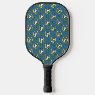 Schattigee Eenhoorn op St Patrick's Day Pattern Pickleball Paddle