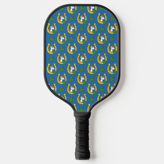 Schattigee Eenhoorn op St Patrick's Day Pattern Pickleball Paddle (Voorkant)