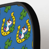 Schattigee Eenhoorn op St Patrick's Day Pattern Pickleball Paddle (Links Detail)