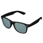 Schattigee Eenhoorn op St Patrick's Day Pattern Retro Zonnebril (Gekanteld)