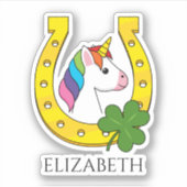 Schattigee Eenhoorn op St Patrick's Day | personal Sticker (Voorkant)