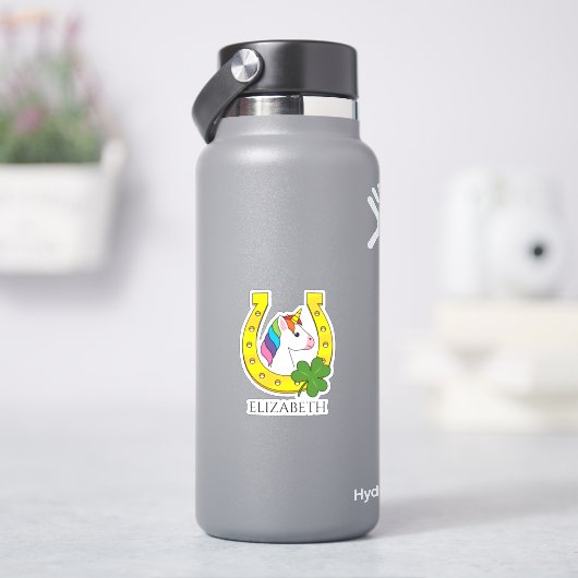 Schattigee Eenhoorn op St Patrick's Day | personal Sticker (HydroFlask)