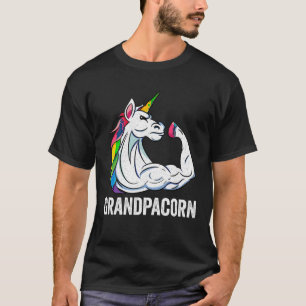 Schattigee eenhoorn opa meisje verjaardagsfeestje t-shirt