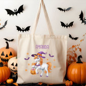 Schattigee Eenhoorn Paard Trick or treat Custom Na Tote Bag