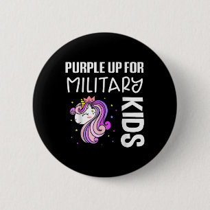 Schattigee eenhoorn Paarse voor Kinder krijgsmacht Ronde Button 5,7 Cm