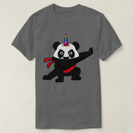 Schattigee Eenhoorn Panda Ninja Warrior Kinder Gif T-shirt (Design voorkant)