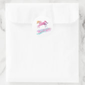 Schattigee eenhoorn pastel kleur ronde sticker (Tas)