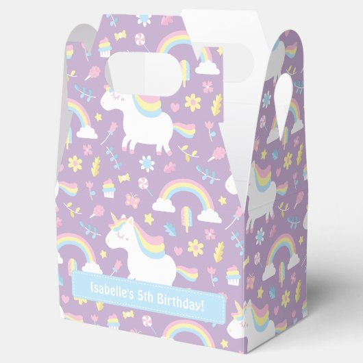 Schattigee Eenhoorn Patroon Verjaardagsfeest Favor Bedankdoosjes (Geopend)