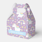 Schattigee Eenhoorn Patroon Verjaardagsfeest Favor Bedankdoosjes (Voorkant Zijde)