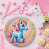 Schattigee eenhoorn Pinata verjaardagsuitnodiging Papieren Bordje (Feest)